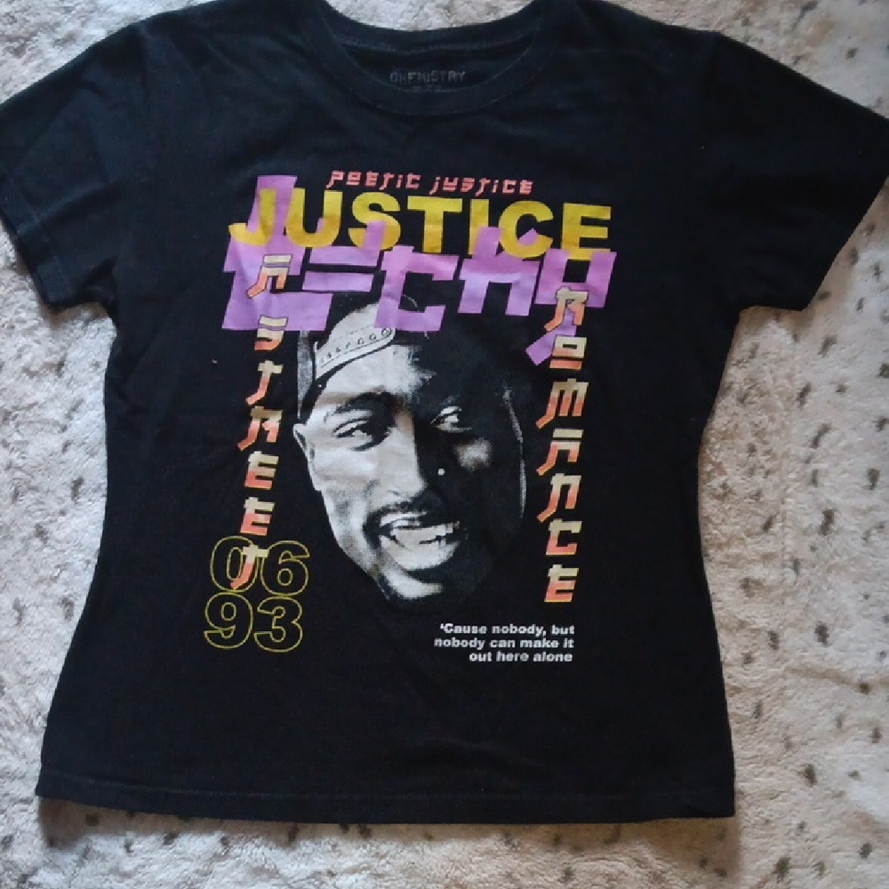 TUPAC Graphic Tee with Poetic Justice Design